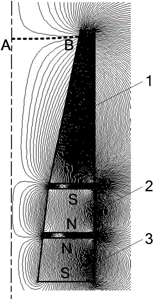 Variable cross-section channel structure of low-power cusped magnetic field plasma thruster