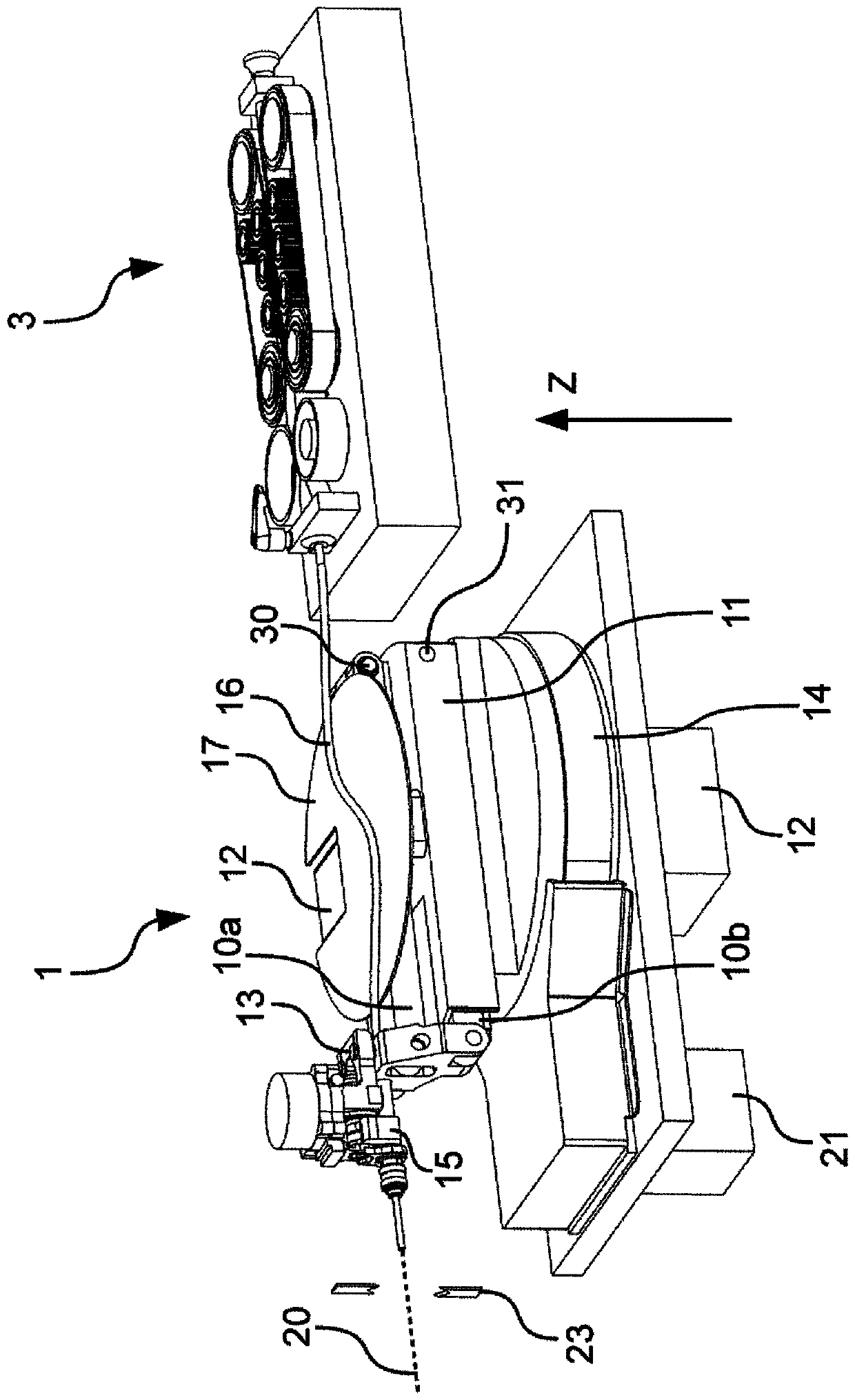 Cable end holding device for holding cable end, method for positioning cable end of cable, and cable bundling machine