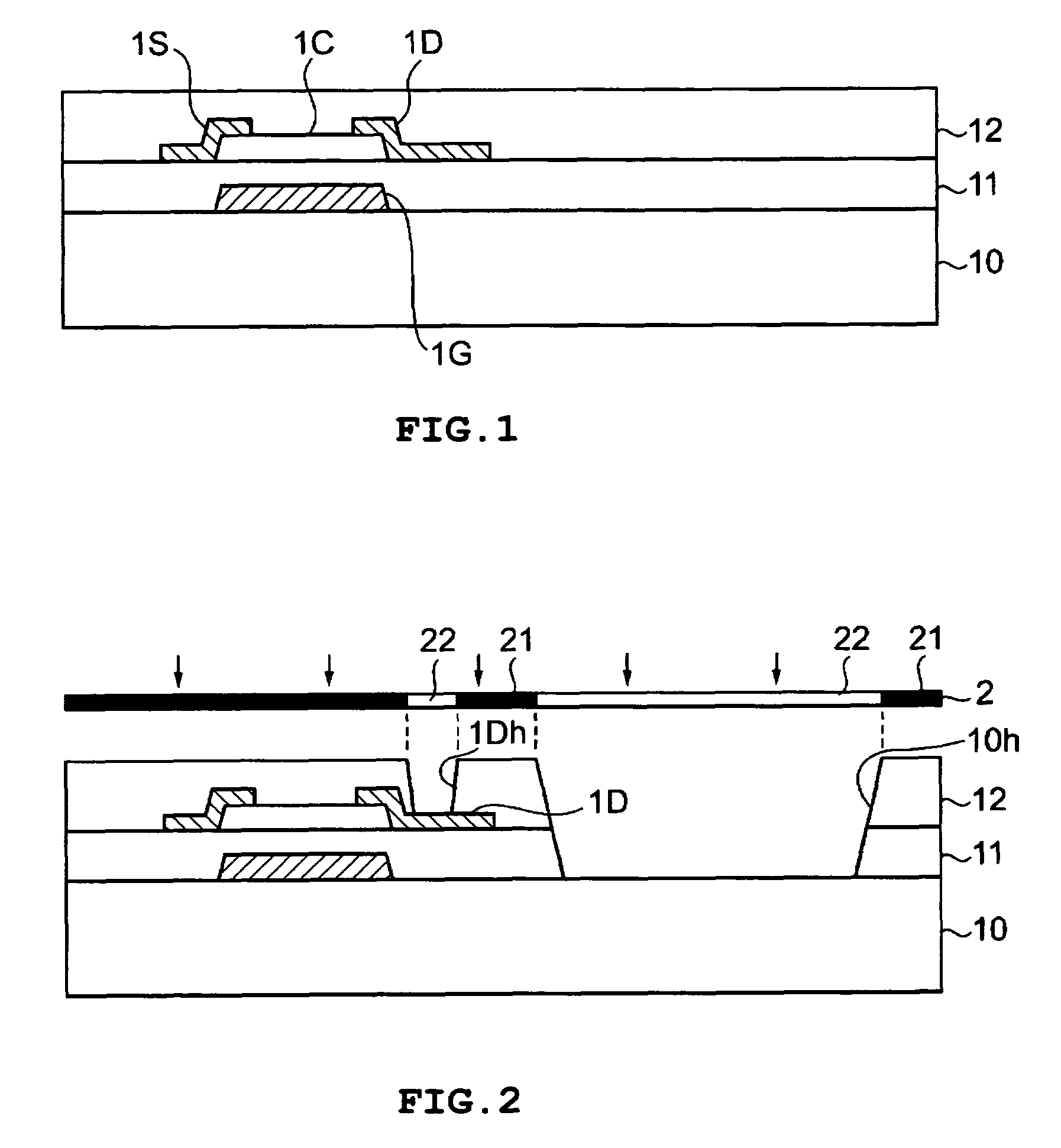 Color filter structure and display device using the color filter, and manufacturing method thereof
