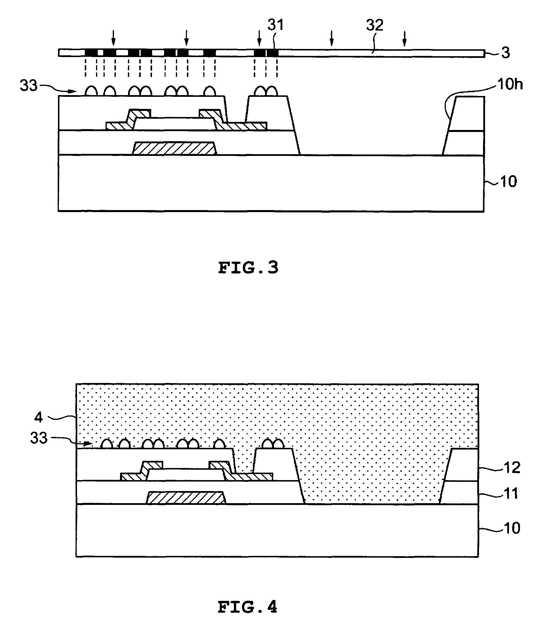 Color filter structure and display device using the color filter, and manufacturing method thereof