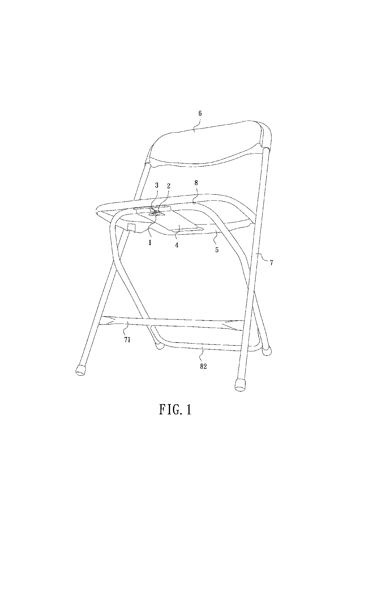 Folding chair with safety folding device
