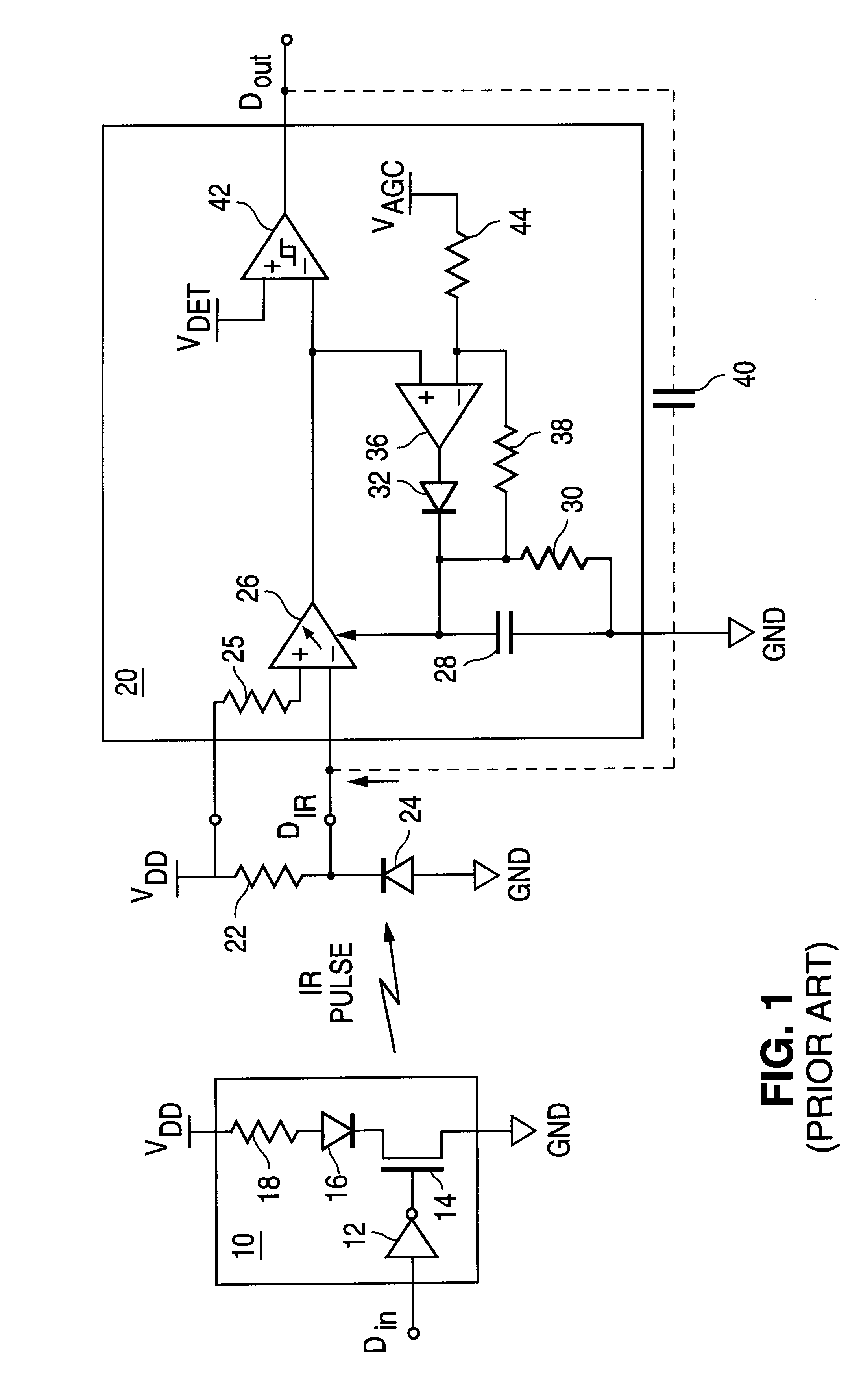 Distributed photodiode structure