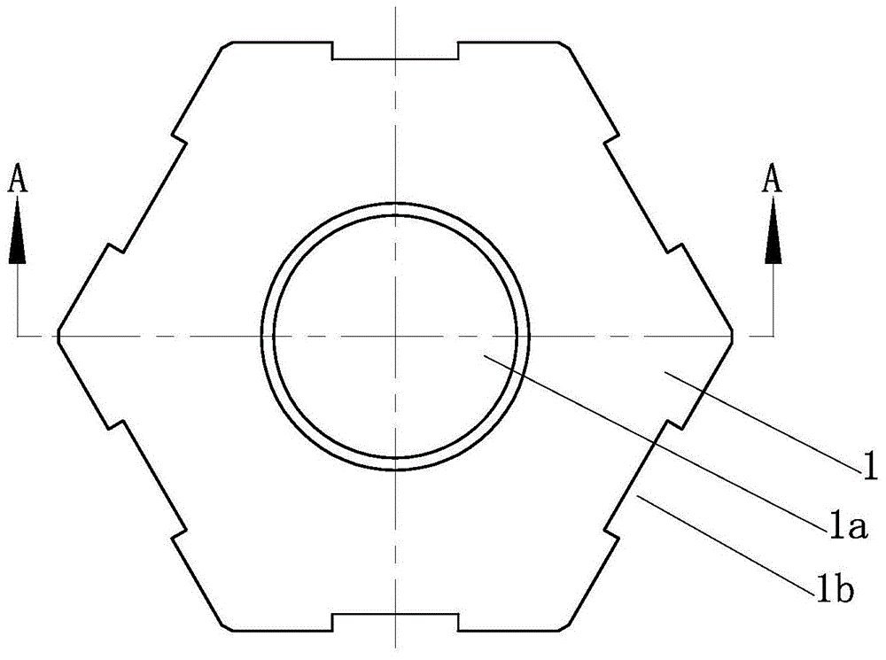 Hexagonal center grinding method