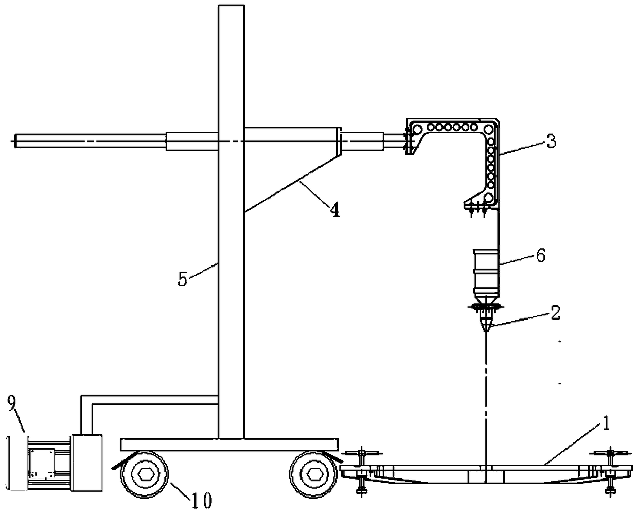 A device for exposure ray detection of circular workpiece circumferential weld seam