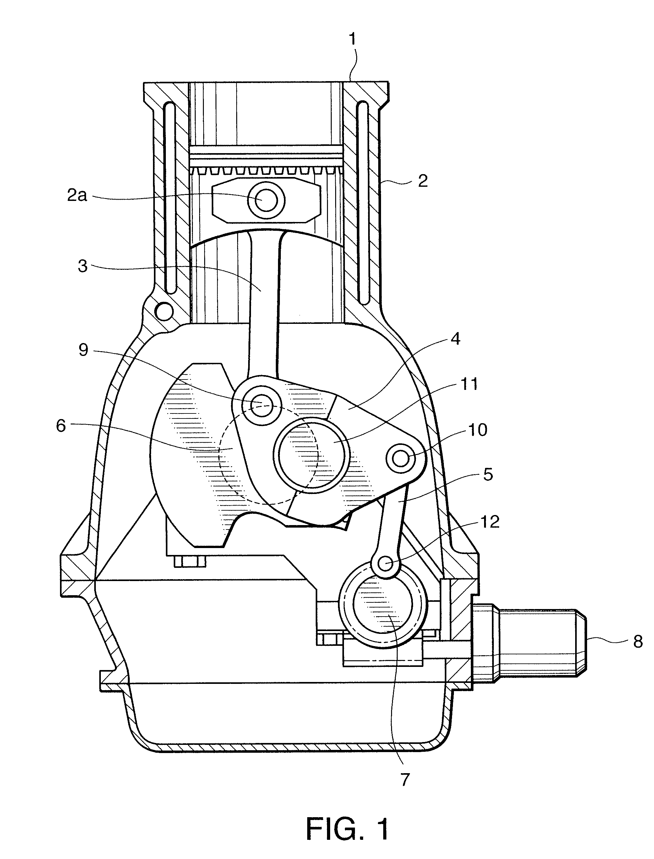 Bearing structure for variable-compression-ratio internal combustion engine