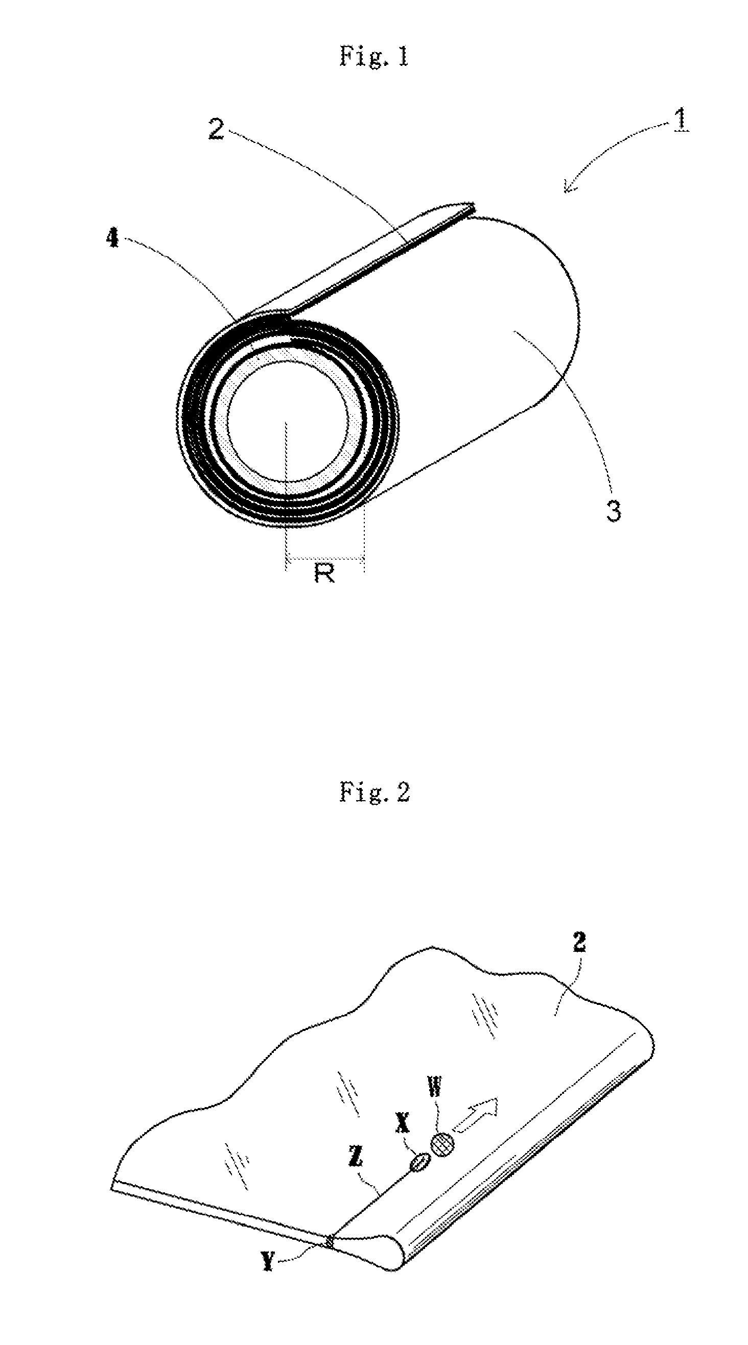 Glass roll and process for producing glass roll