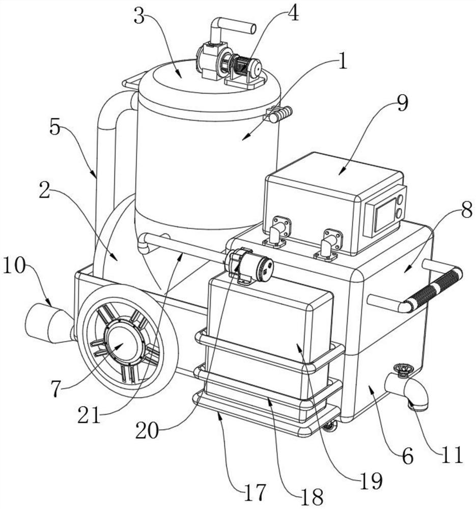 Clearing device for accumulated water in pavement environment