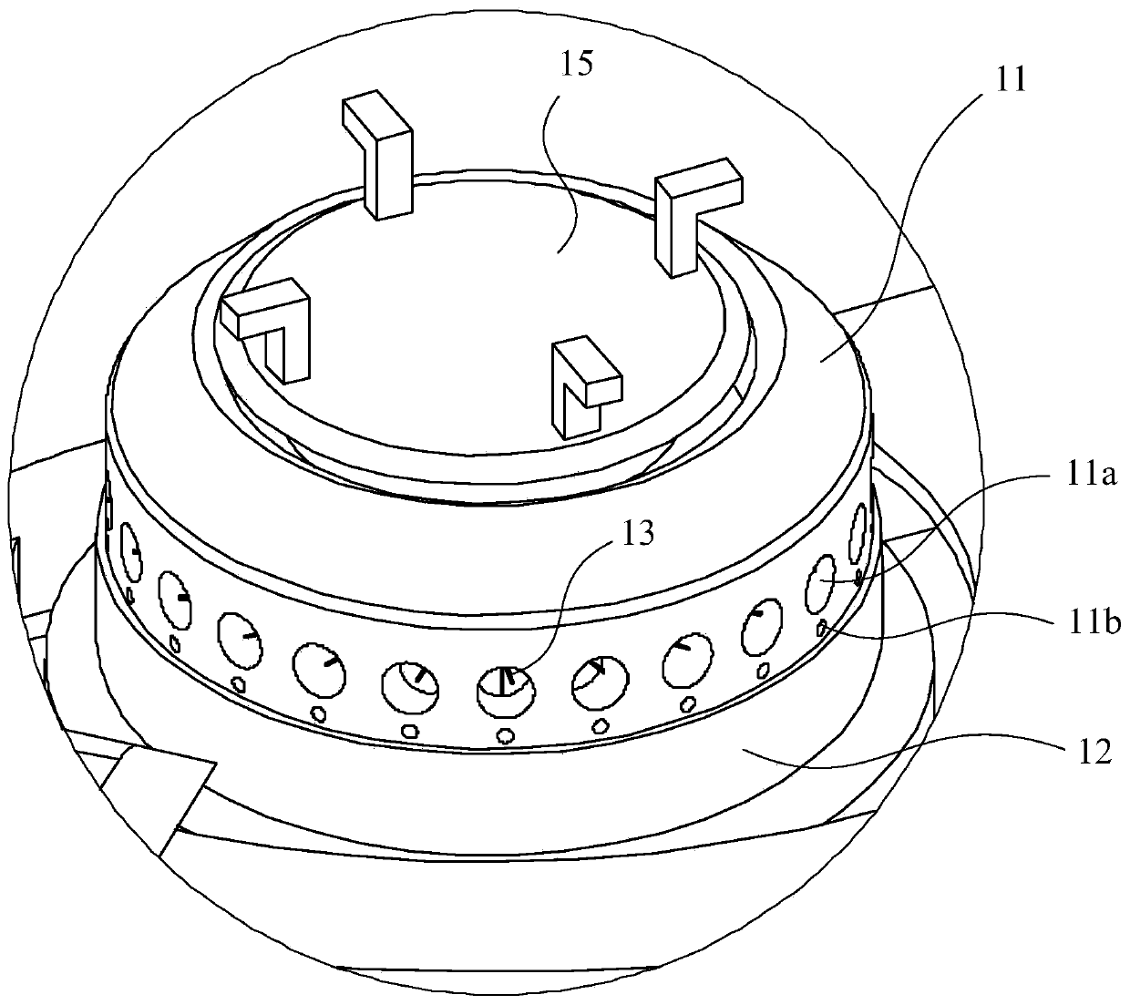 Combustor and fuel gas stove containing same