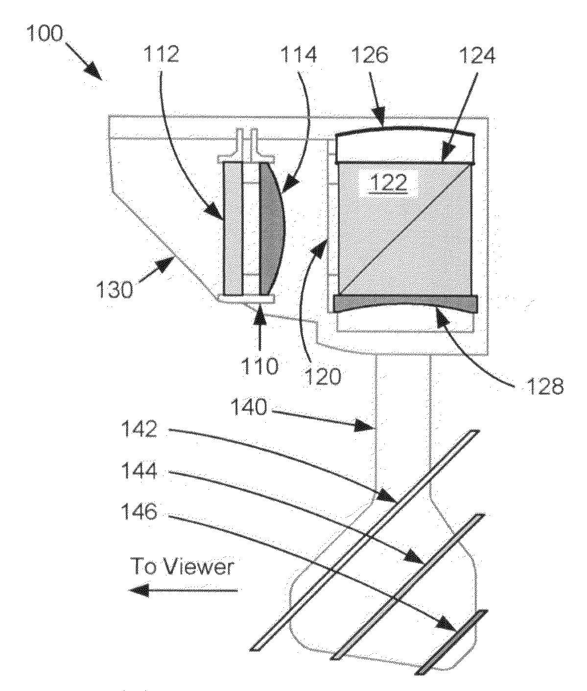 Catadioptric system, apparatus, and method for producing images on a universal, head-up display