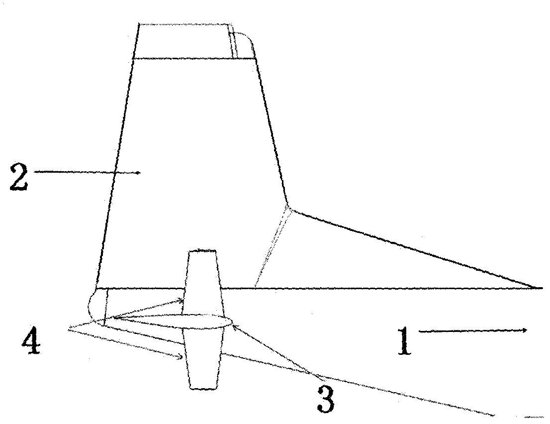 Winglet for increasing pneumatic efficiency of horizontal tail of time-domain airplane