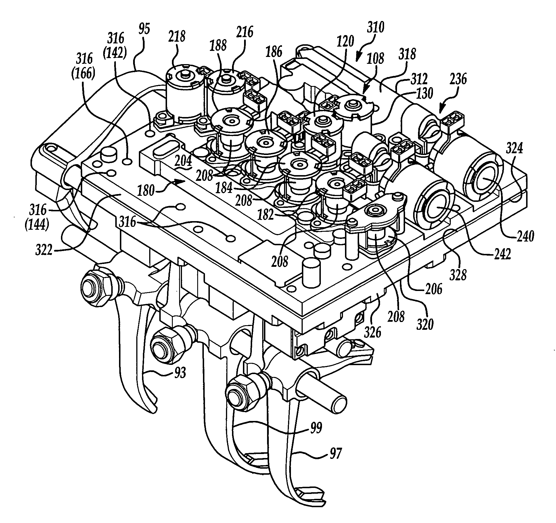 Integrated control module for a dual clutch transmission