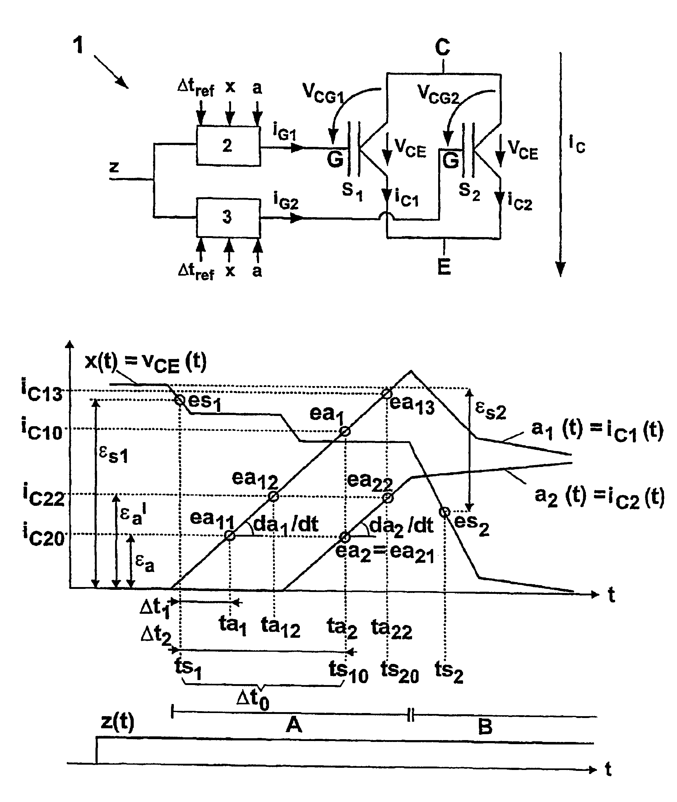 Method for the dynamically balancing series- and parallel-wired power semiconductor circuits