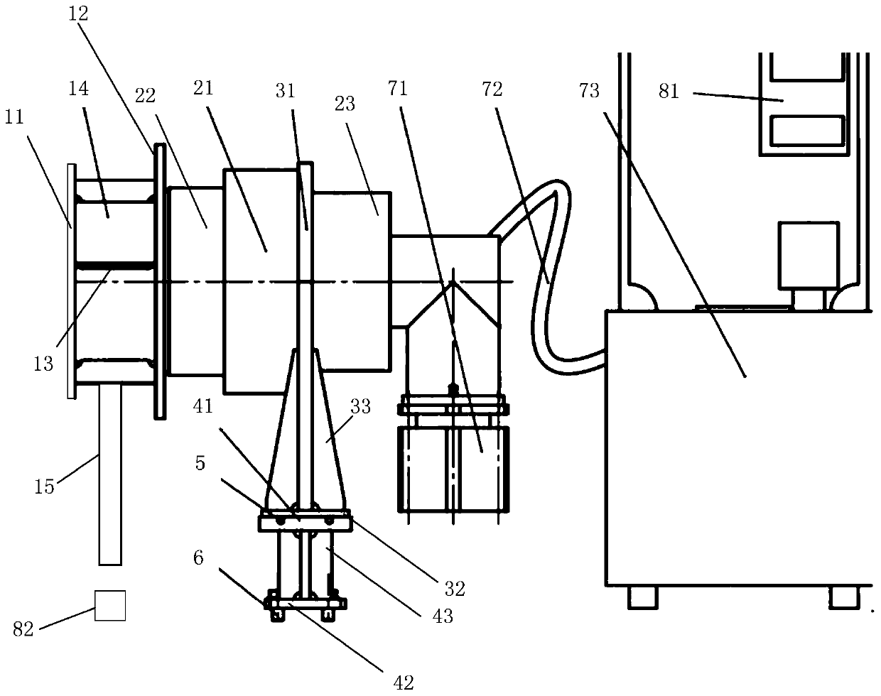 Single-blade hoisting barring gear and method for wind turbine generator system