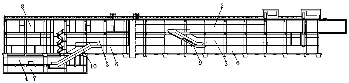 Double-station hall structure for mountain city station and application method thereof