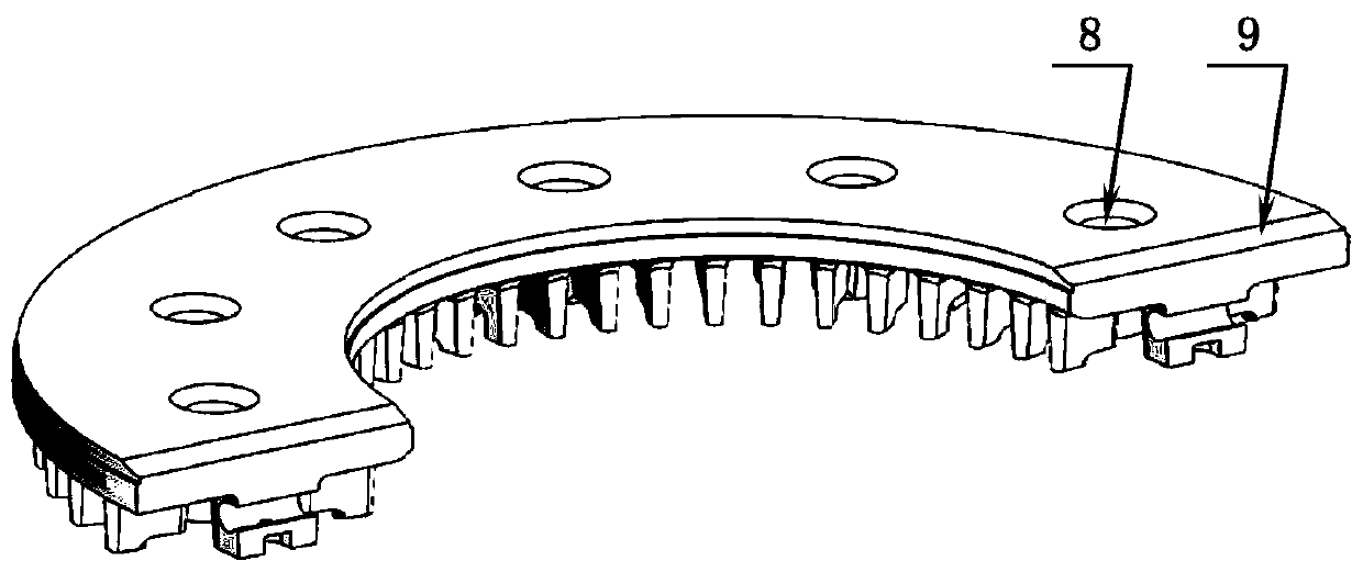 Split type wheel-mounted brake disc