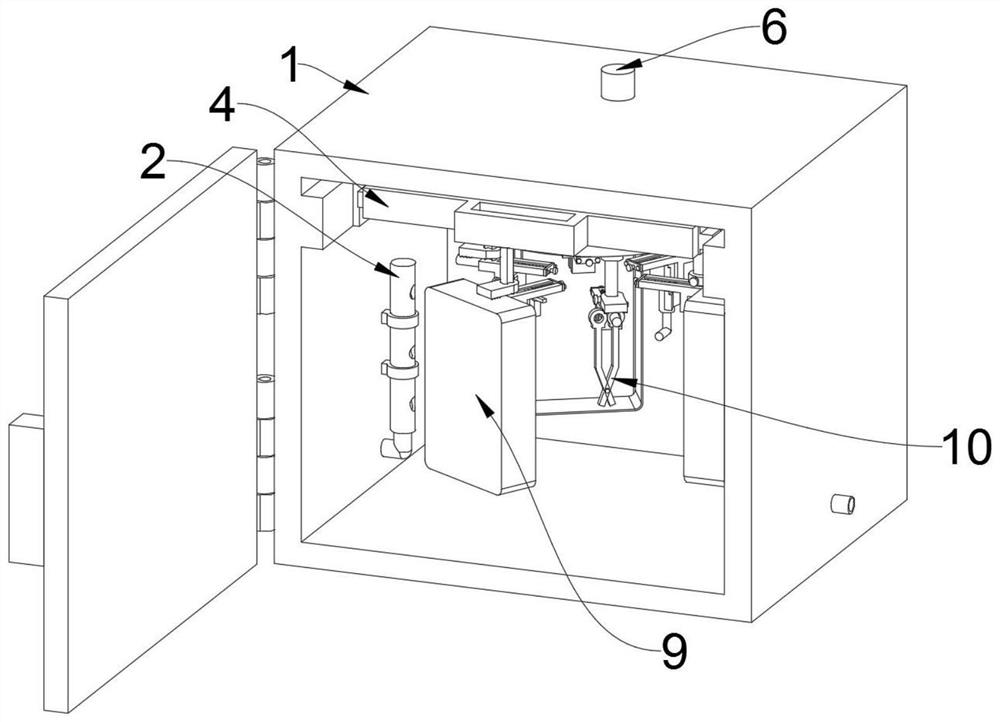 Rectangular disinfection box for cleaning medical instruments