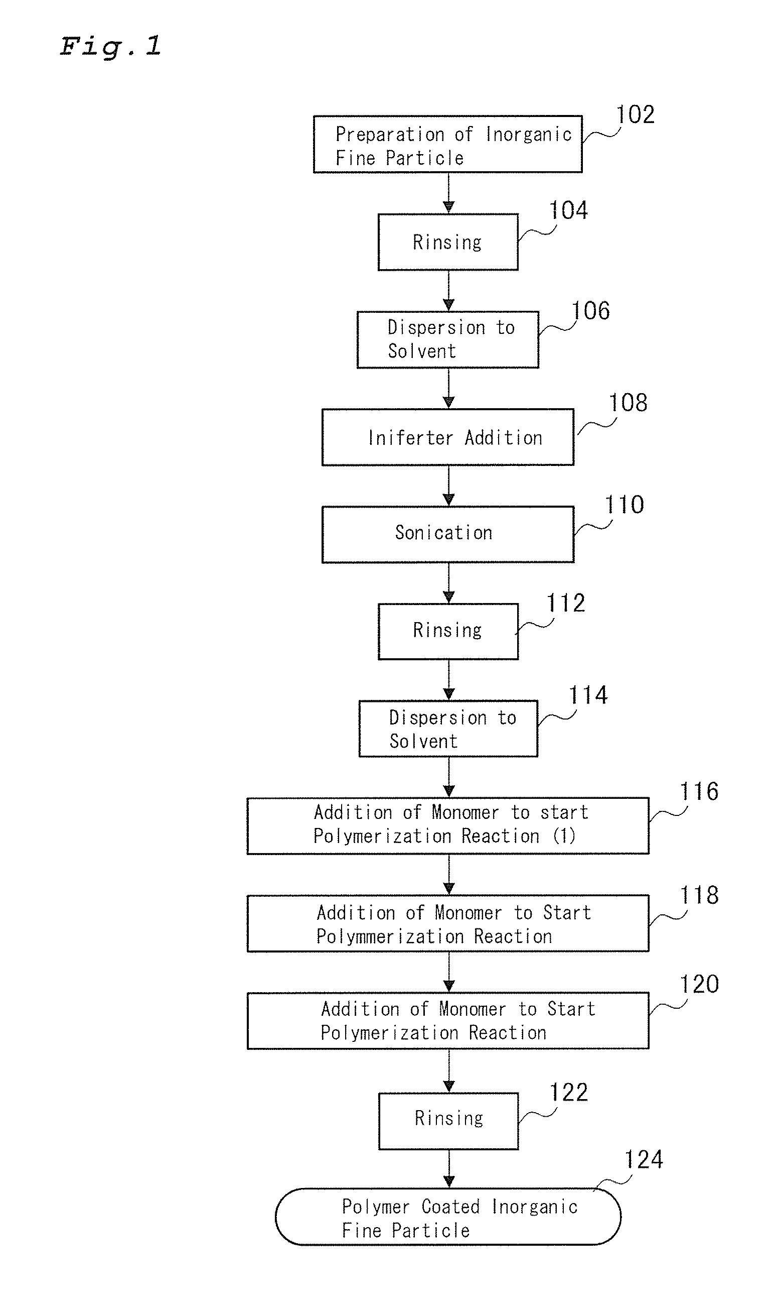 Polymer coated inorganic fine particle and method for preparing the same