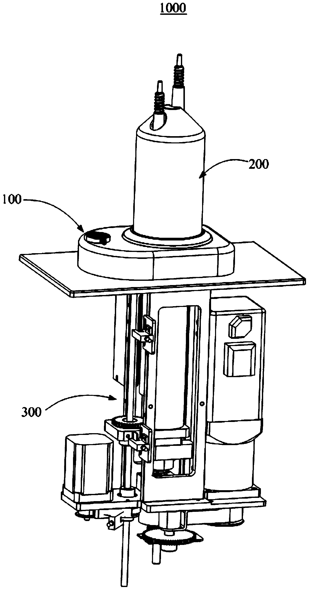 Air filtering device and high pressure syringe