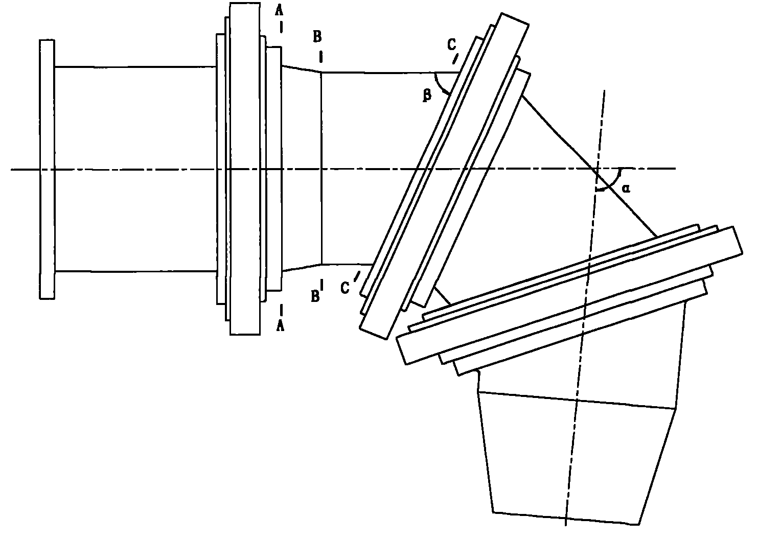 Rotary thrust vectoring nozzle for short-distance vertical take-off and landing engine