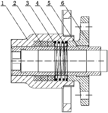 Packing device for pump shaft