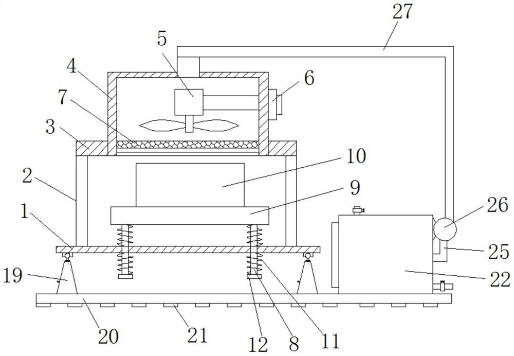 A four-field infrared thermal imager with shock absorption protection