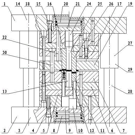 Reciprocating precision compound punching die