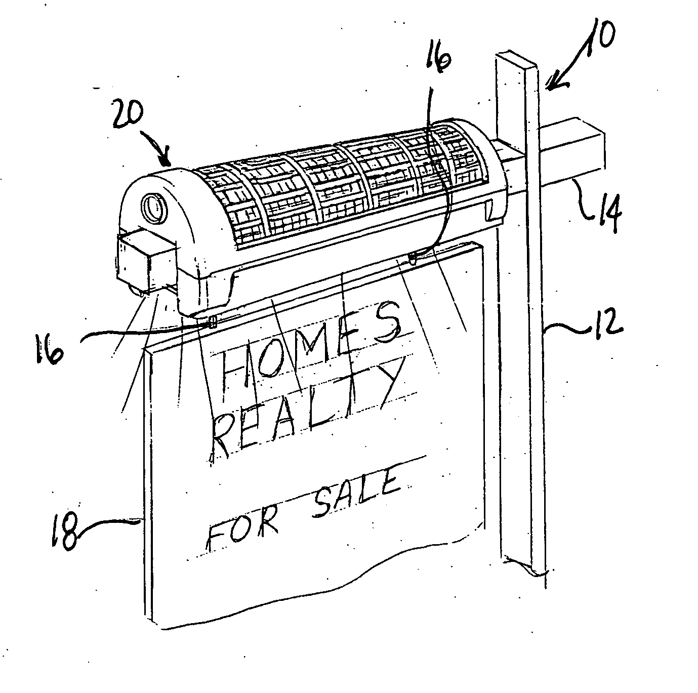 Lighting device for a realty sign