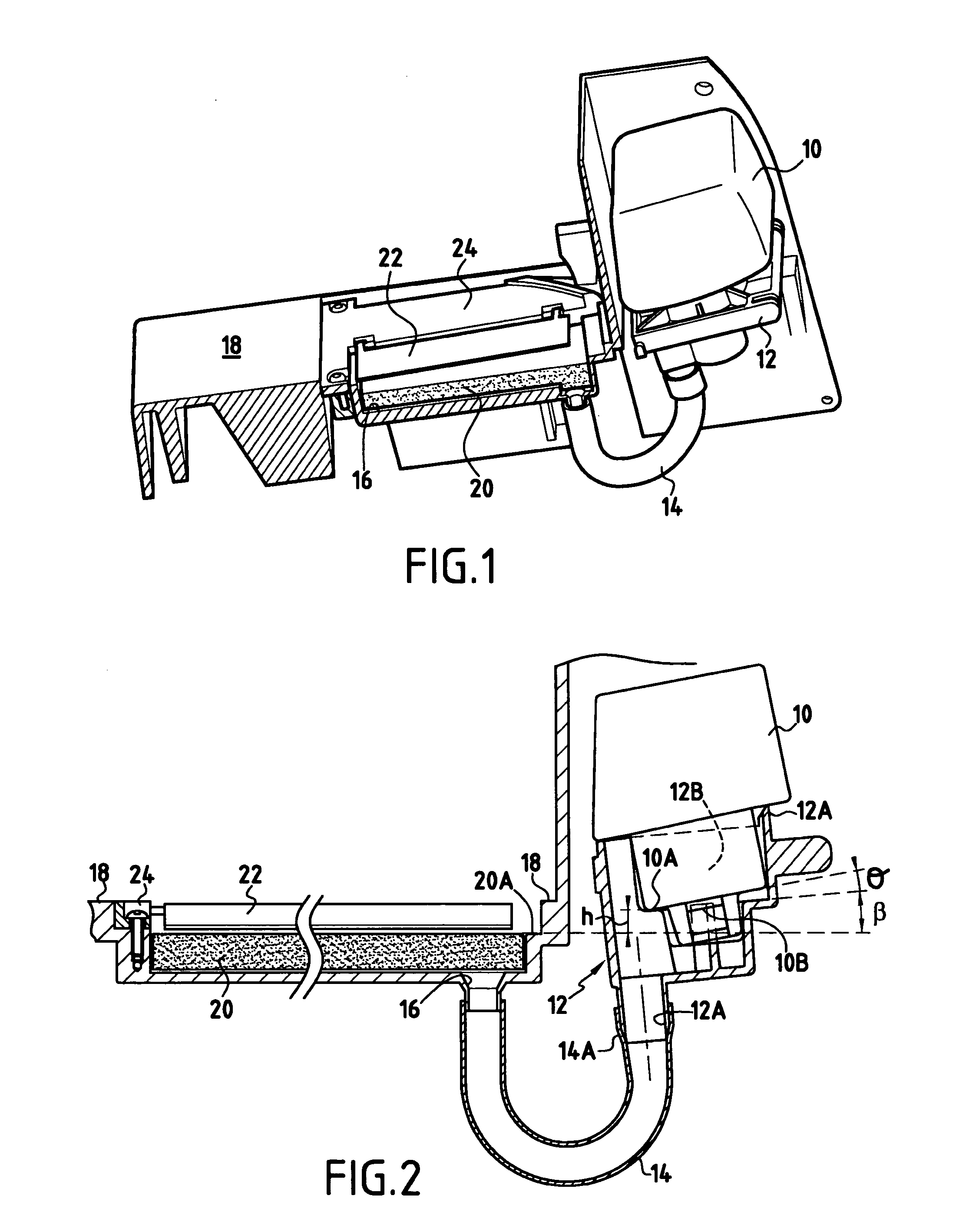Water feed device for a moistener of a mail handling machine