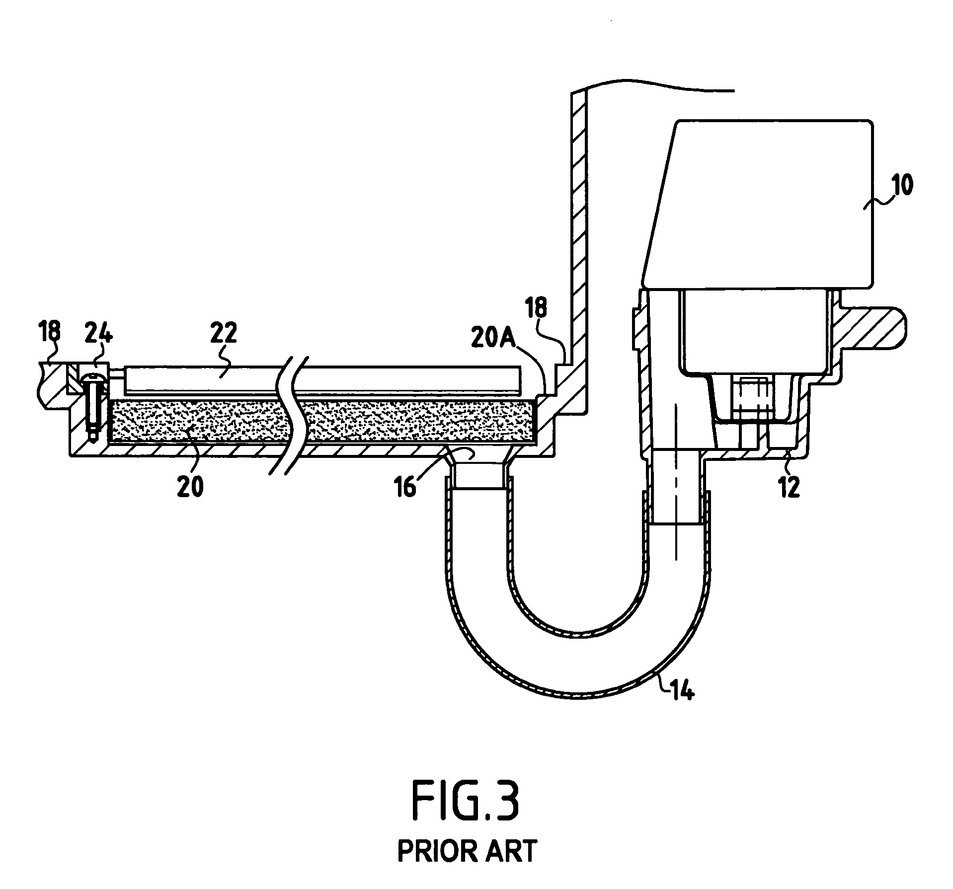 Water feed device for a moistener of a mail handling machine