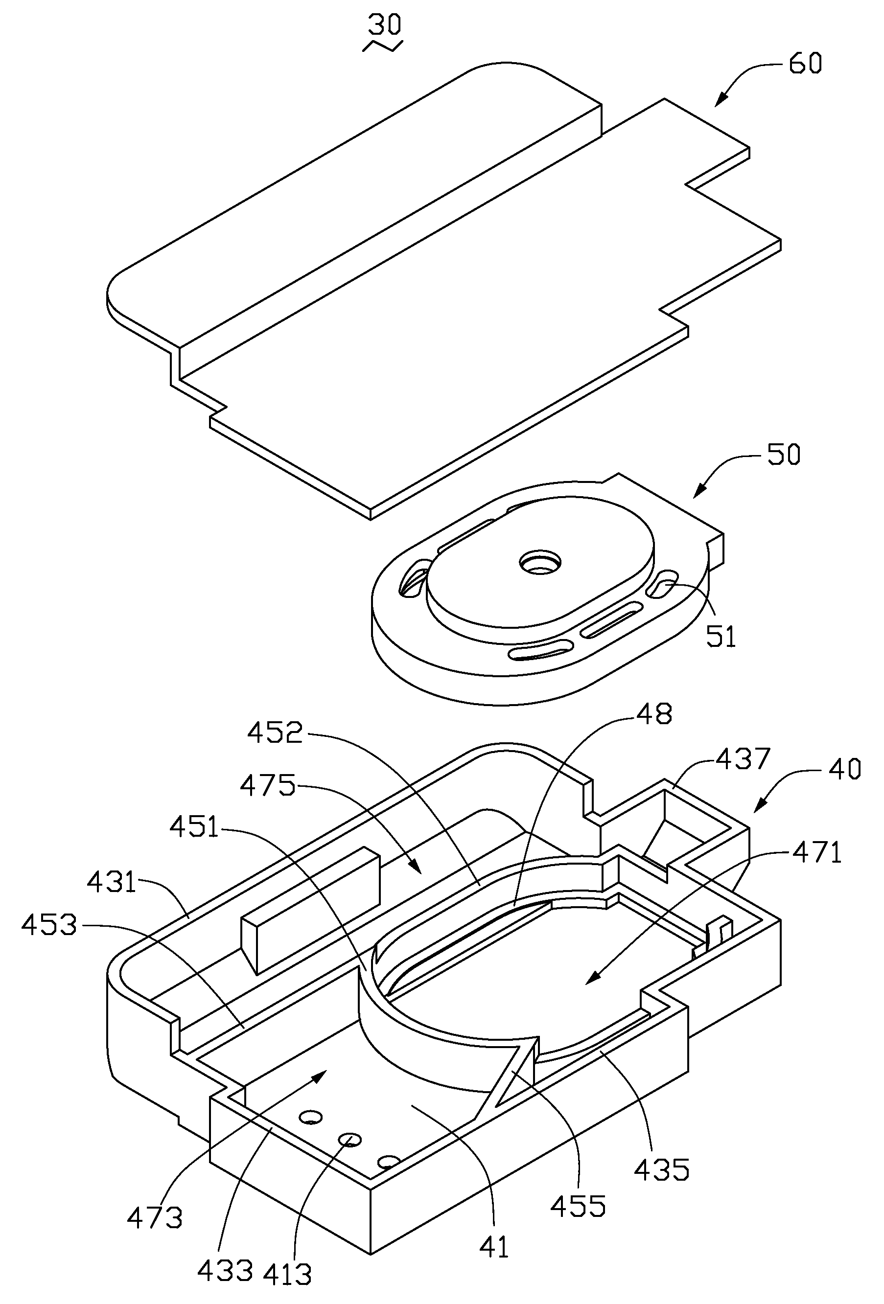 Speaker set for portable electronic device