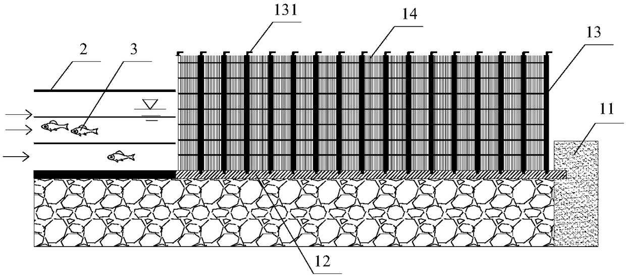 Fish collecting weir system with function of fish rheotaxis research