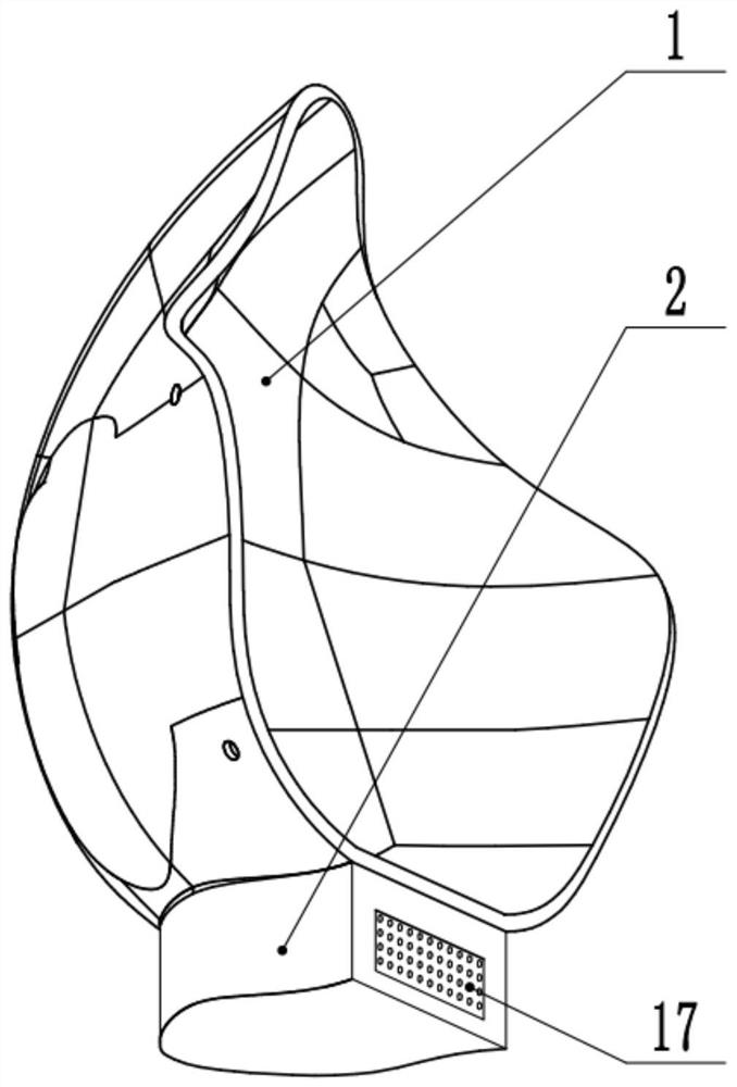 A kind of external application mask after nose surgery