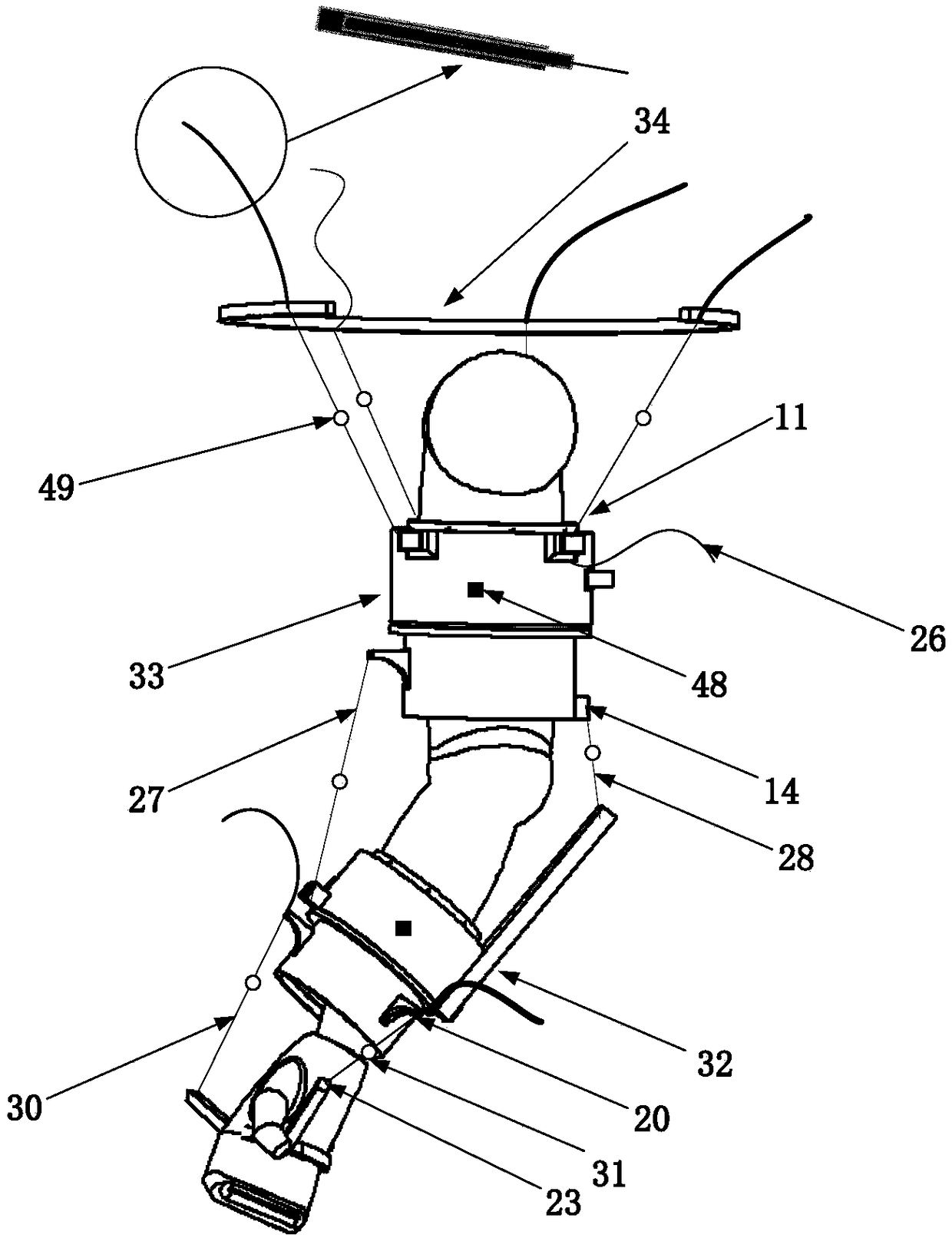 Rope-driven upper limb rehabilitation training robot system based on virtual reality and use method thereof