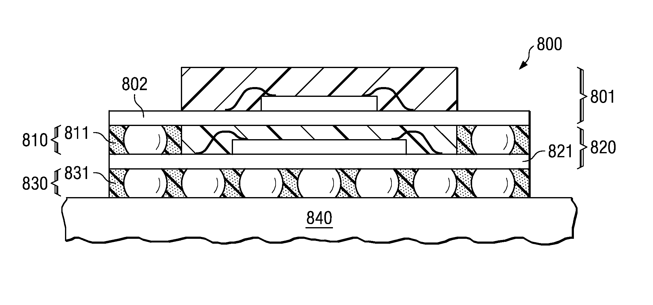 Flip-attached and underfilled stacked semiconductor devices