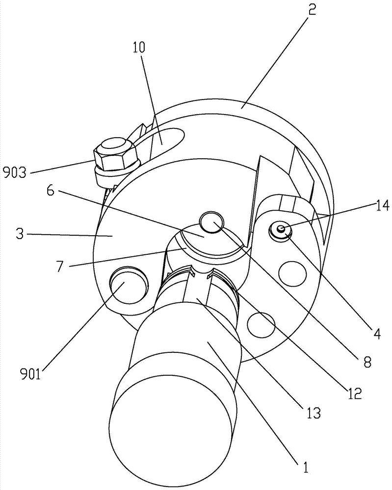 A connection structure between an air expansion shaft and a chuck body