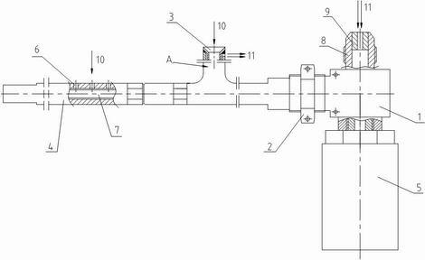 Device for measuring total pressure and total temperature of air flow at inlet of aeromotor