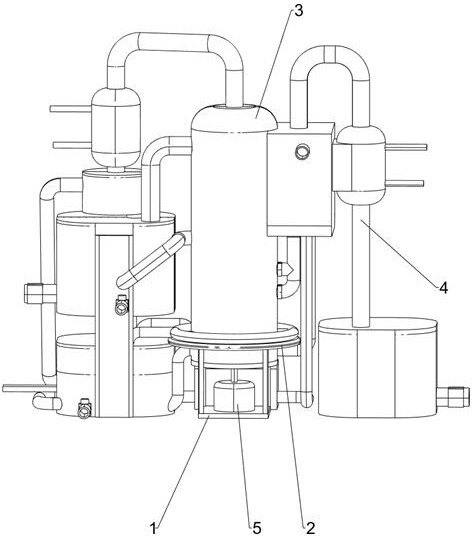 Crude aniline purification device for aniline production