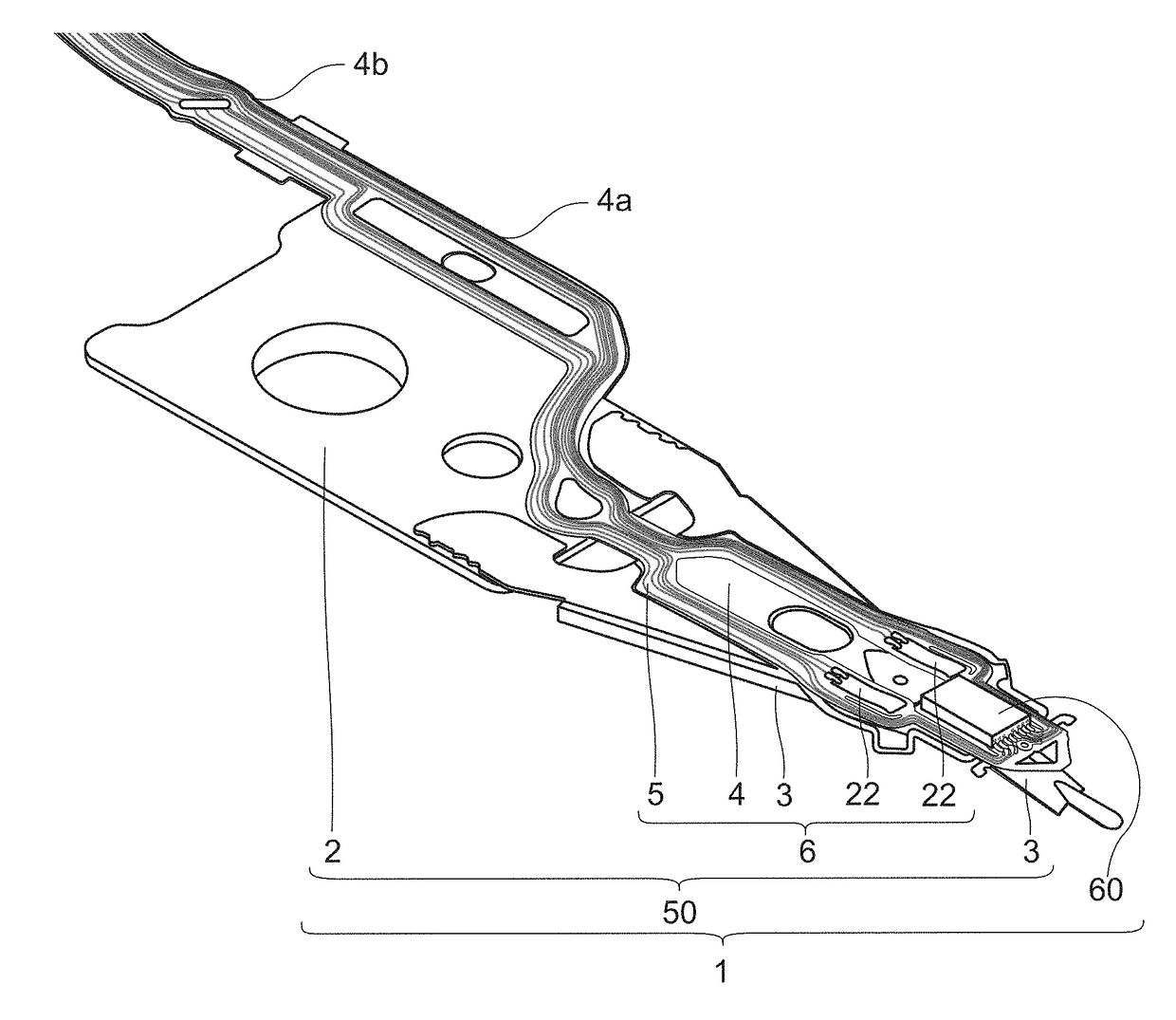 Thin-film piezoelectric material element having a solder regulating part formed on a pad surface being a surface of an electrode pad