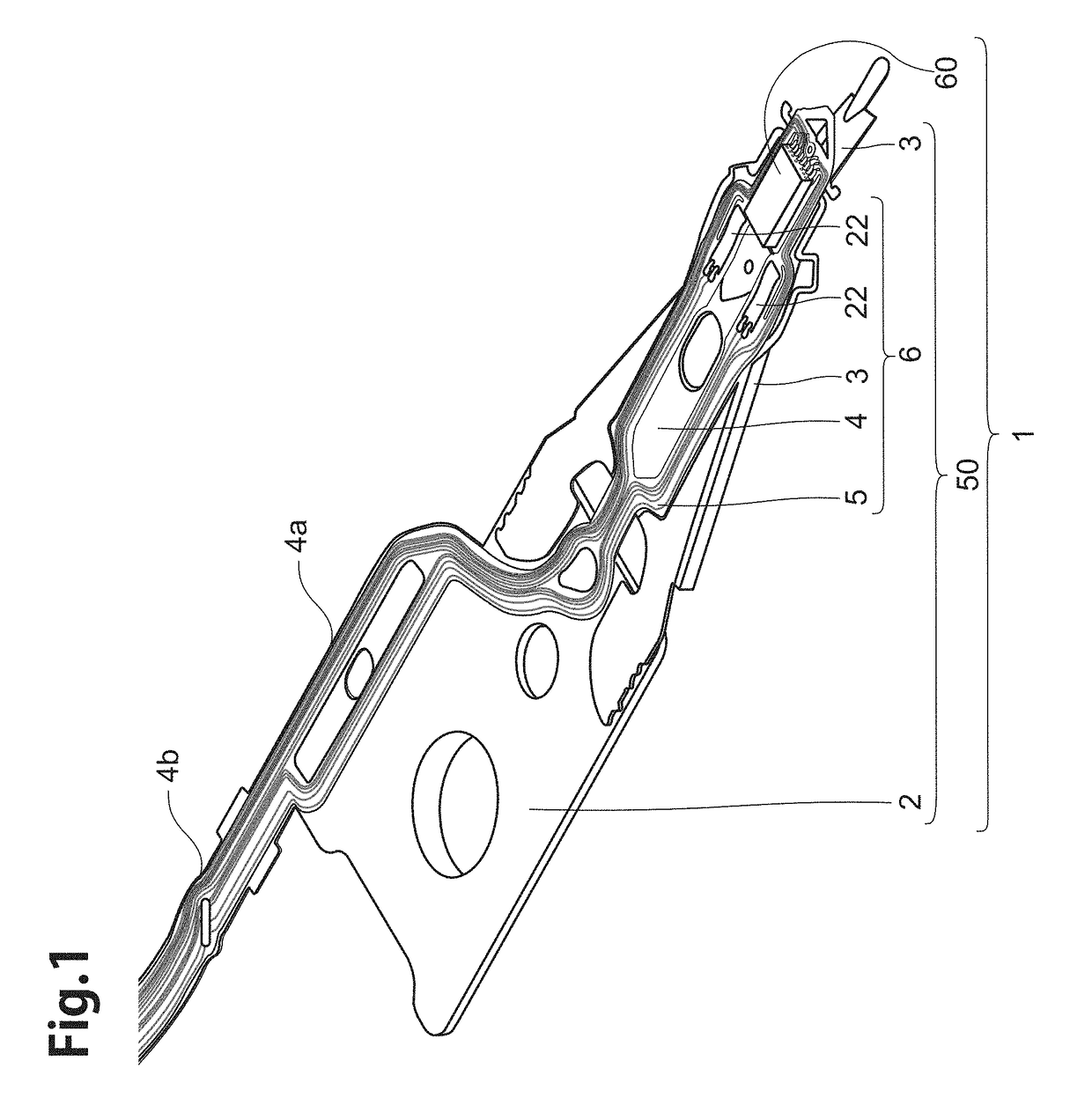 Thin-film piezoelectric material element having a solder regulating part formed on a pad surface being a surface of an electrode pad