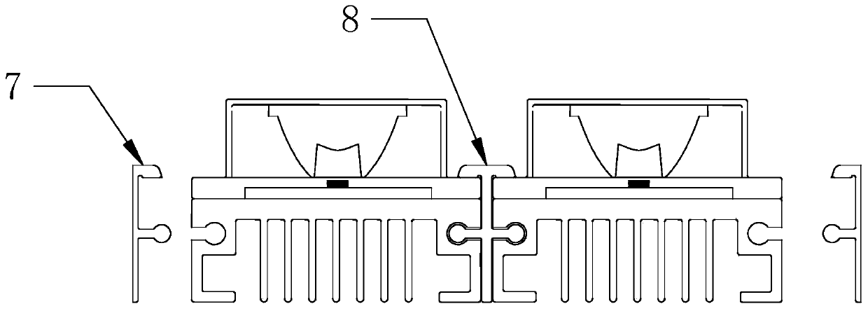 Modular wall washing lamp and assembling method thereof