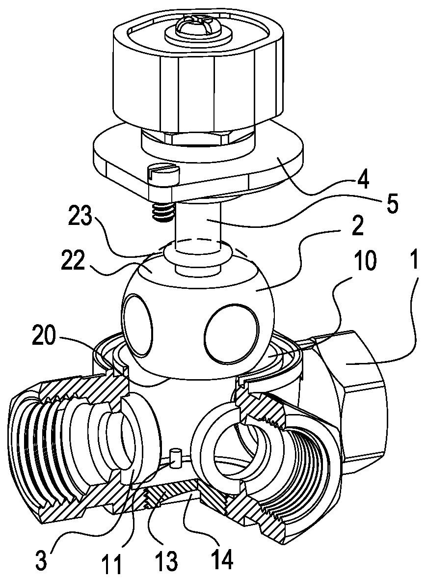 A bottom limit ball valve