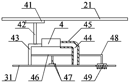 Air regulating system in overhead suspending machinery and working principle of air regulating system