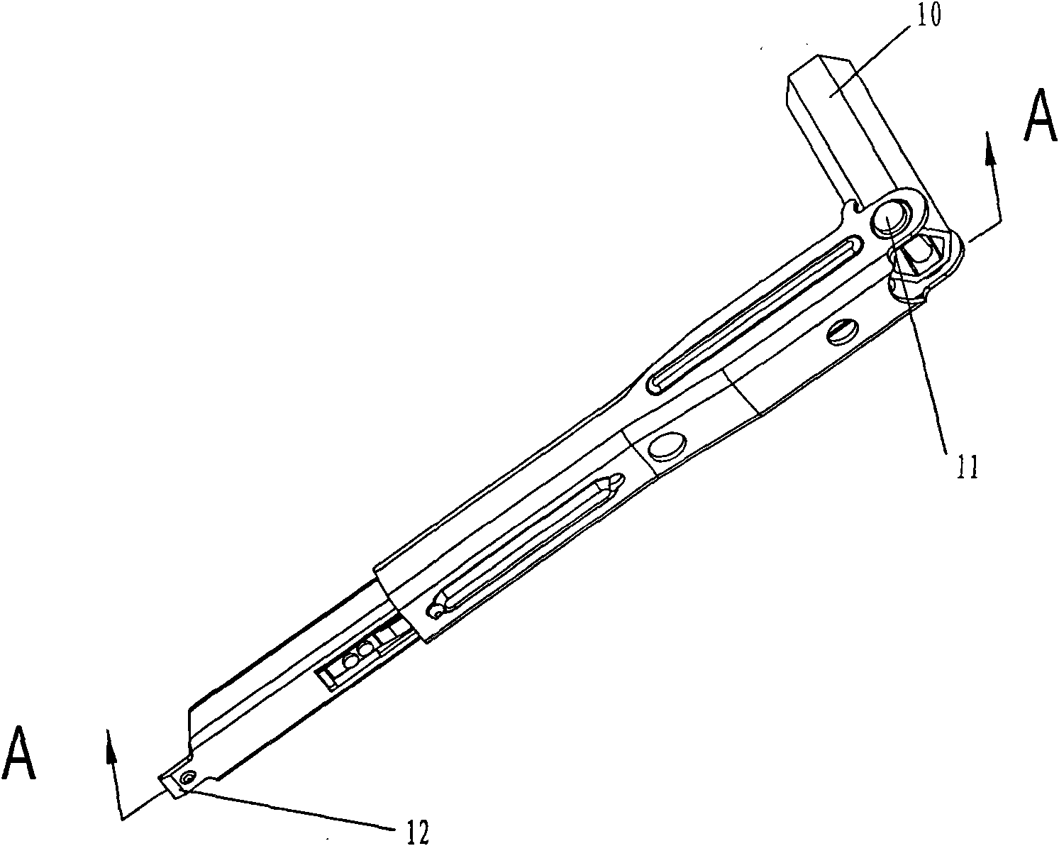 Non-cylindrical scissor jack handle and elastic connection device thereof