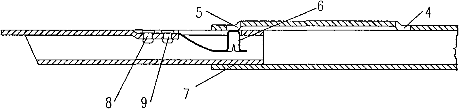 Non-cylindrical scissor jack handle and elastic connection device thereof
