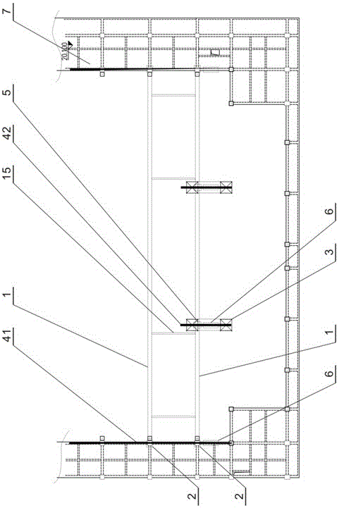 Large-span roof steel truss structure and accumulative slipping construction technology