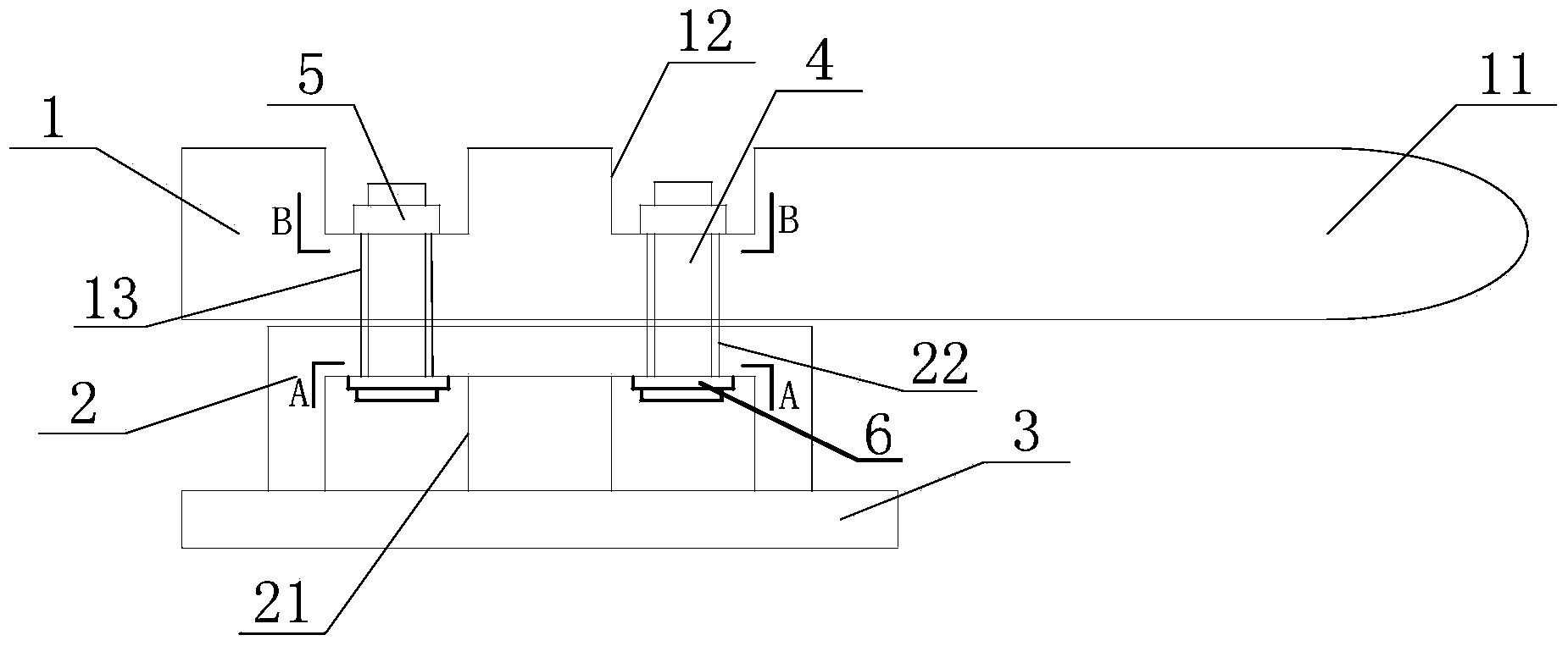 Comb-tooth-type expansion joint with position capable of being transversely changed