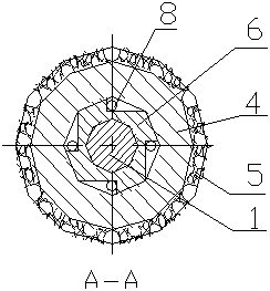 Moveable combination of guide rod and milling cone