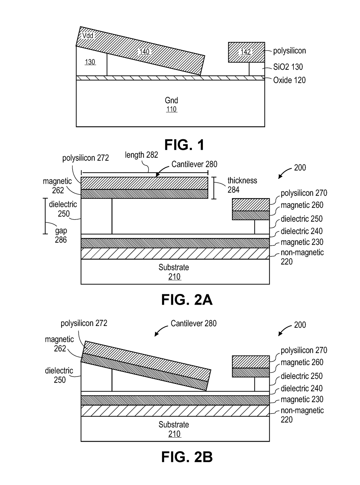 Magnetic nanomechanical devices for stiction compensation