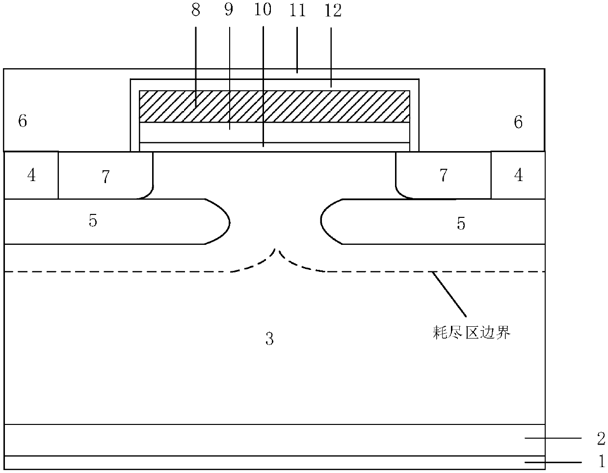 A planar metal oxide semiconductor diode with adjustable turn-on voltage