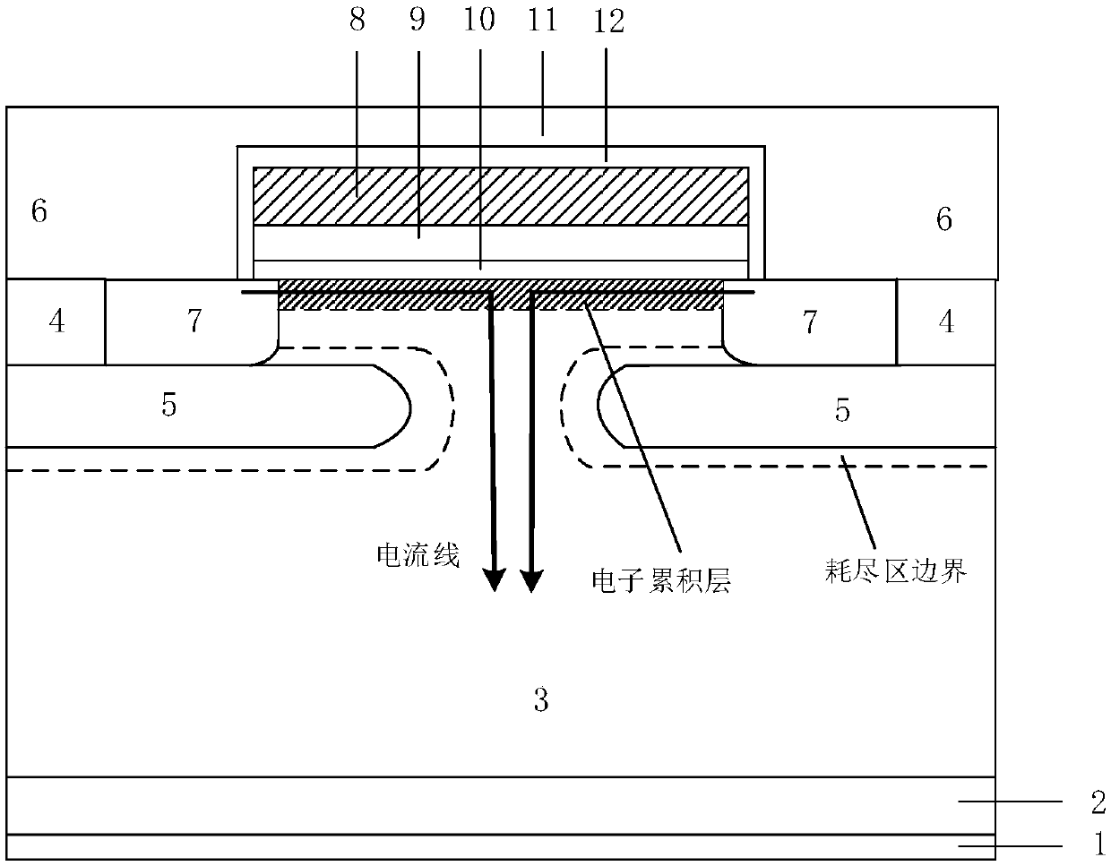 A planar metal oxide semiconductor diode with adjustable turn-on voltage